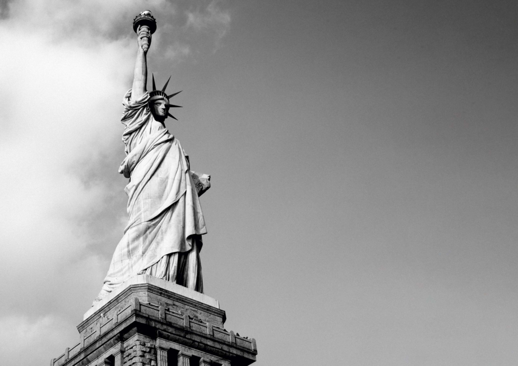 STATUE OF LIBERTY DISTINGUISHES AMERICA.